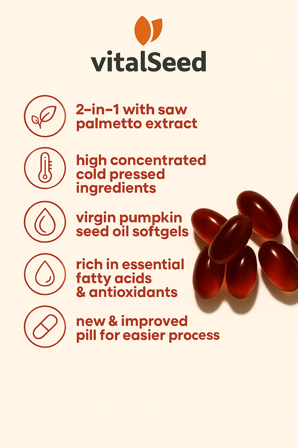 VitalSeed pumpkin seed Oil capsules